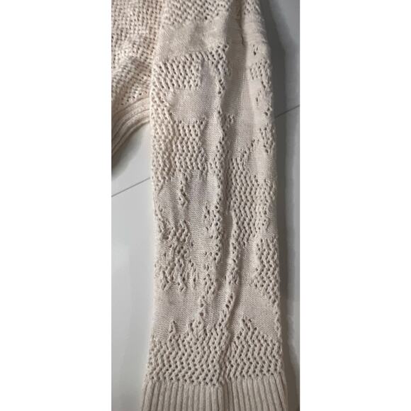 EUC Anthropologie Daily Practice Half-Zip Oversized Pullover Sweater Cream - Picture 9 of 16